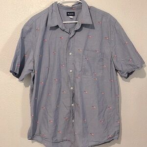Place Patriotic American Flag Button Up